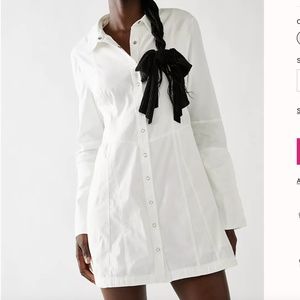 Free People Thea Mini Dress in white Size M